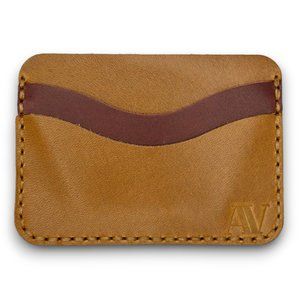 Card Holder Genuine Leather Slim Pocket Wallet ID Money For Women Men Handmade
